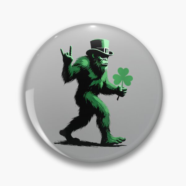Item preview, Women's St Patricks Day Bigfoot Rock Sasquatch Leprechaun Shamrock V-Neck designed and sold by mjohnson9.