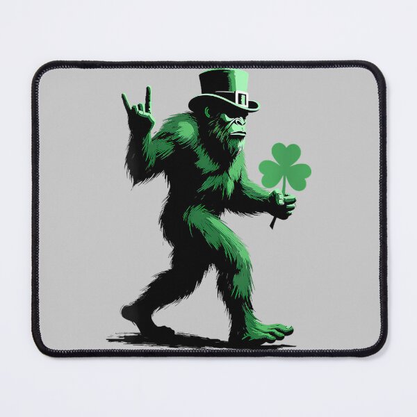 Item preview, Women's St Patricks Day Bigfoot Rock Sasquatch Leprechaun Shamrock V-Neck designed and sold by mjohnson9.