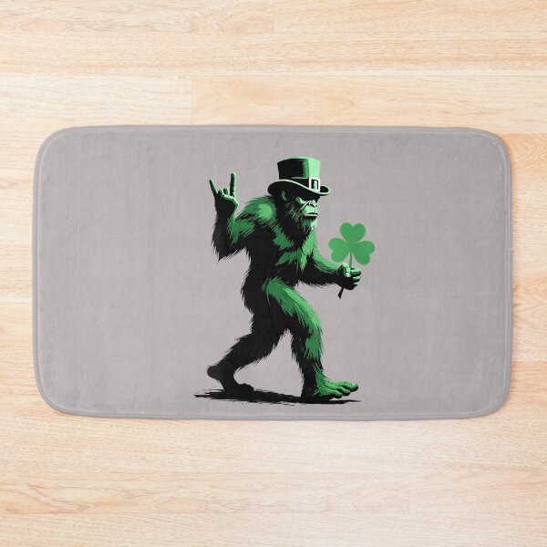 Item preview, Women's St Patricks Day Bigfoot Rock Sasquatch Leprechaun Shamrock V-Neck designed and sold by mjohnson9.