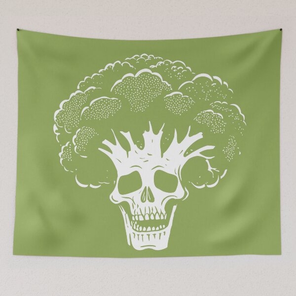 Item preview, broccoli skull designed and sold by SusticiVisual.