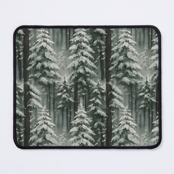 Item preview, Snow Covered Evergreen Trees Winter Pattern designed and sold by PandaTShirtShop.