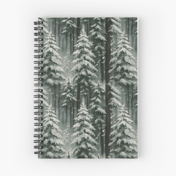 Item preview, Snow Covered Evergreen Trees Winter Pattern designed and sold by PandaTShirtShop.