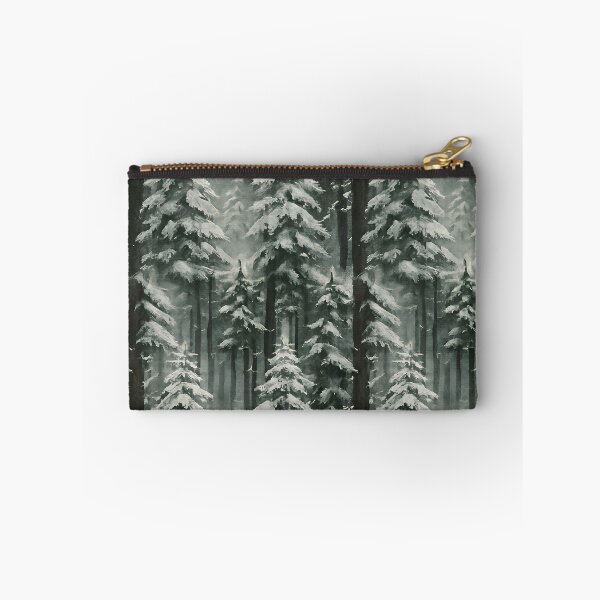 Item preview, Snow Covered Evergreen Trees Winter Pattern designed and sold by PandaTShirtShop.