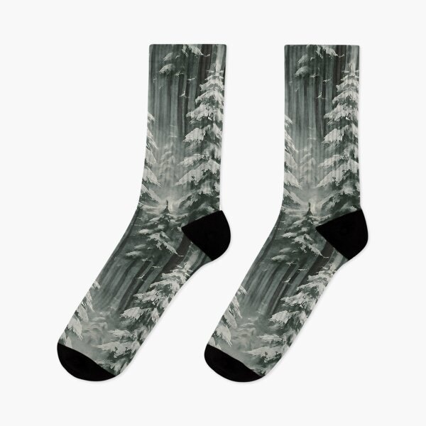 Item preview, Snow Covered Evergreen Trees Winter Pattern designed and sold by PandaTShirtShop.