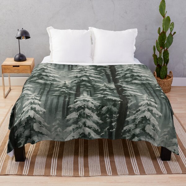 Item preview, Snow Covered Evergreen Trees Winter Pattern designed and sold by PandaTShirtShop.