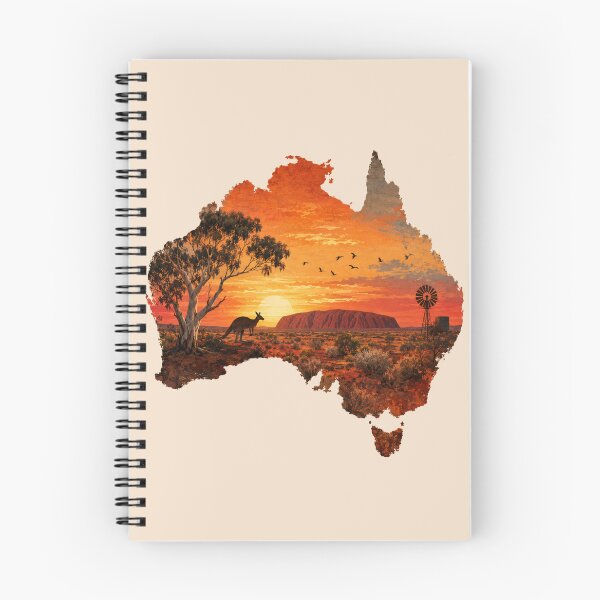 Item preview, Australian Map Art Red Centre  designed and sold by PamLeeDesign.