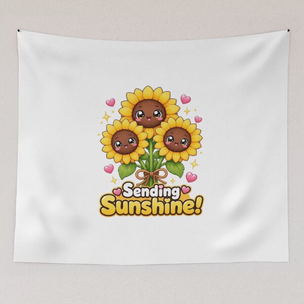 Item preview, Sending Sunshine | Kawaii Sunflower Bouquet Positivity designed and sold by Dulxoz.