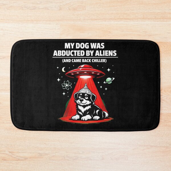Item preview, My Dog Was Abducted by Aliens (And Came Back Chiller) – Absurd Funny Dog Minimalist T‑Shirt designed and sold by Timeless Junction.