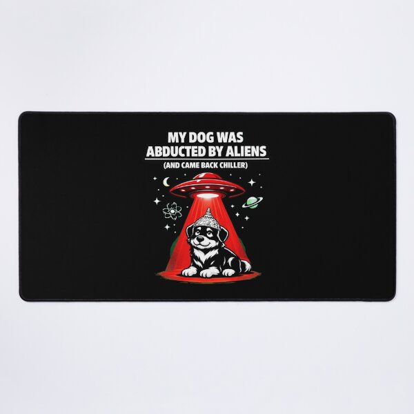 Item preview, My Dog Was Abducted by Aliens (And Came Back Chiller) – Absurd Funny Dog Minimalist T‑Shirt designed and sold by Timeless Junction.
