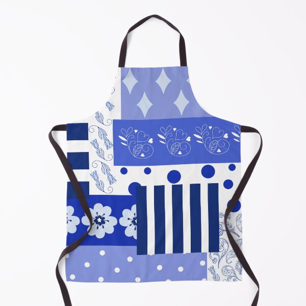 Item preview, Blue and White Patchwork Pattern designed and sold by fontspree.