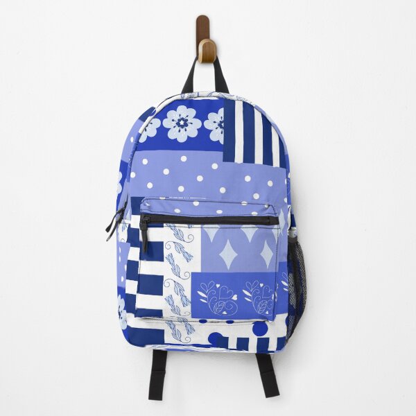 Item preview, Blue and White Patchwork Pattern designed and sold by fontspree.