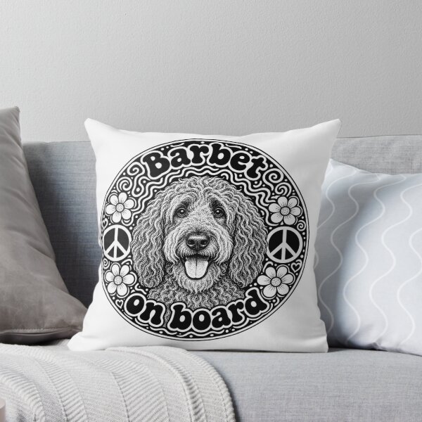 Item preview, sticker "Barbet on board" Hippie dog, peace designed and sold by barbastyle.