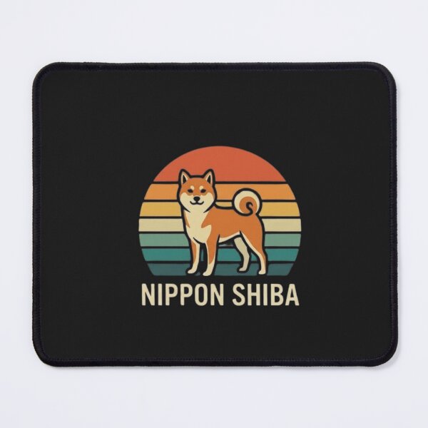 Item preview, Nippon Shiba Inu Retro Sunset Dog Art designed and sold by GiggleInkTees.