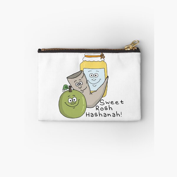 Item preview, Happy Rosh Hashanah – Cute Shofar Apple and Honey Holiday Pun designed and sold by MyxaART.