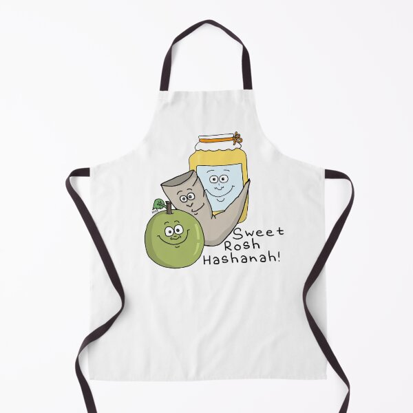 Item preview, Happy Rosh Hashanah – Cute Shofar Apple and Honey Holiday Pun designed and sold by MyxaART.