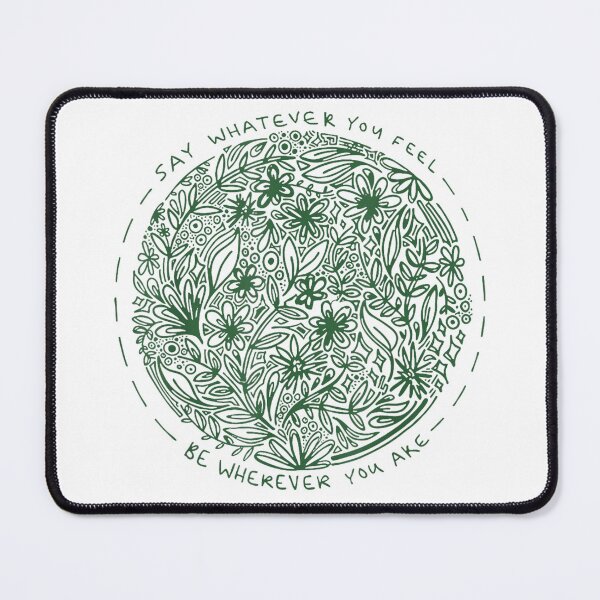 Item preview, Oasis Say Whatever You Feel Green Floral Garden Circle designed and sold by Ophtizu.