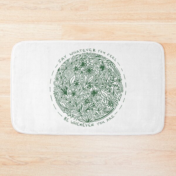 Item preview, Oasis Say Whatever You Feel Green Floral Garden Circle designed and sold by Ophtizu.