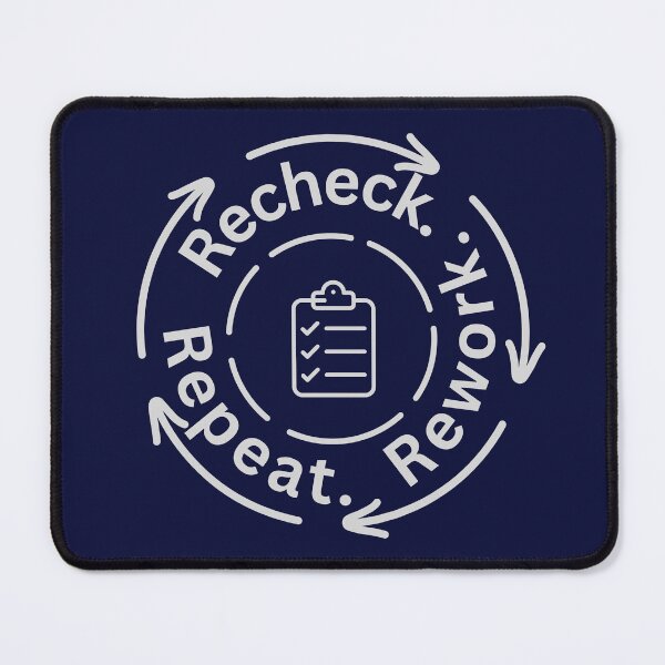 Item preview, Recheck Rework Repeat Audit Humor Accounting Workflow Meme Design designed and sold by FCA SIR MERCH .