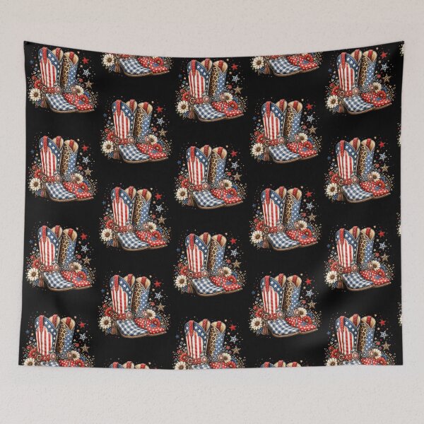 Item preview, 4th Of July Patriotic Cowgirl Boots designed and sold by EfiKrios.