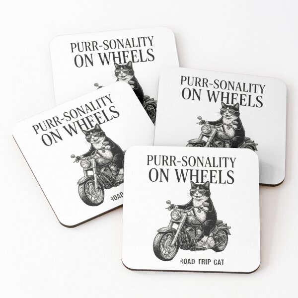 Item preview, Biker Cat Riding Motorcycle Cat Lover Purr - sonality On Wheels Road Trip Cat Tshirt designed and sold by Dev Mode.