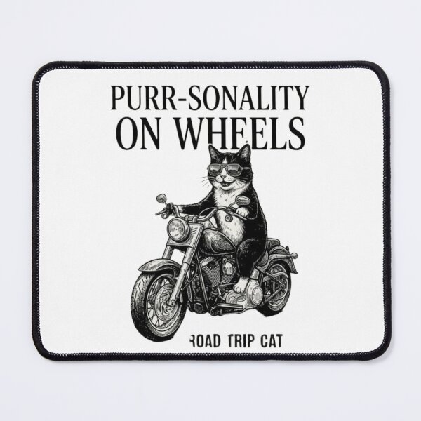 Item preview, Biker Cat Riding Motorcycle Cat Lover Purr - sonality On Wheels Road Trip Cat Tshirt designed and sold by Dev Mode.