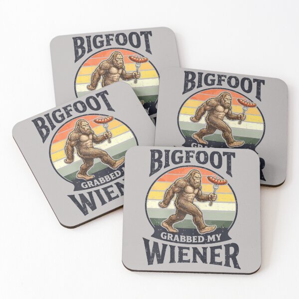 Item preview, Bigfoot Grabbed My Wiener Funny Sasquatch Retro Camping designed and sold by mjohnson9.