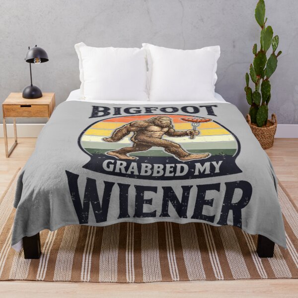 Item preview, Bigfoot Grabbed My Wiener Funny Sasquatch Retro Camping designed and sold by mjohnson9.