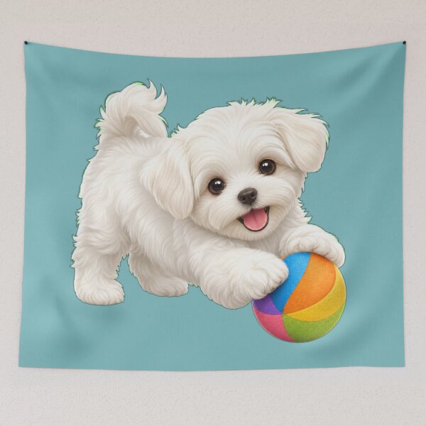 Item preview, Adorable Maltese Puppy Playtime designed and sold by DarVibe Designs.