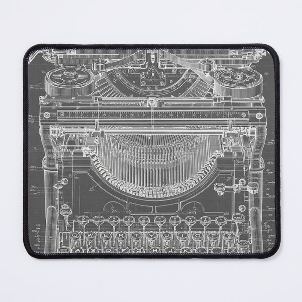 Item preview, Vintage Typewriter Blueprint Technical Drawing designed and sold by Visual Foundry.