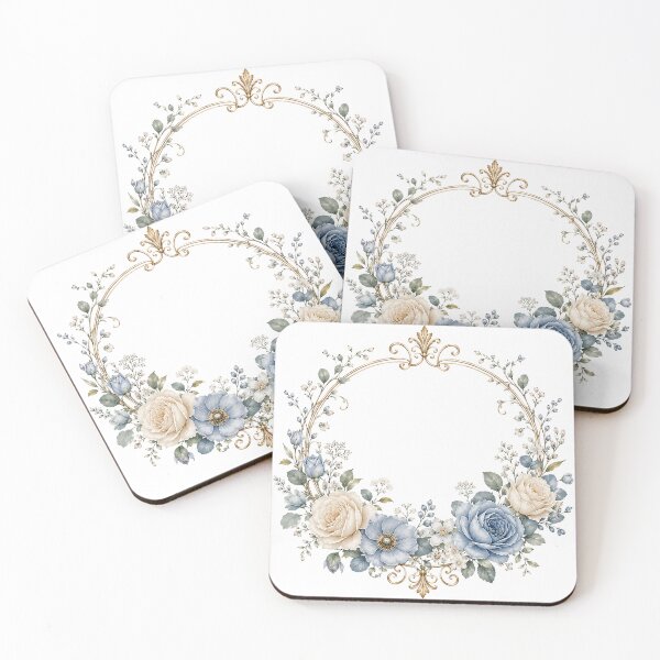 Item preview, Elegant Blue Floral Aesthetic designed and sold by PetalGarden.