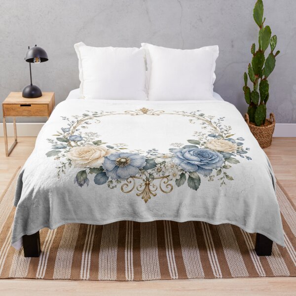 Item preview, Elegant Blue Floral Aesthetic designed and sold by PetalGarden.