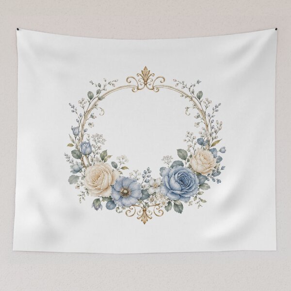 Item preview, Elegant Blue Floral Aesthetic designed and sold by PetalGarden.