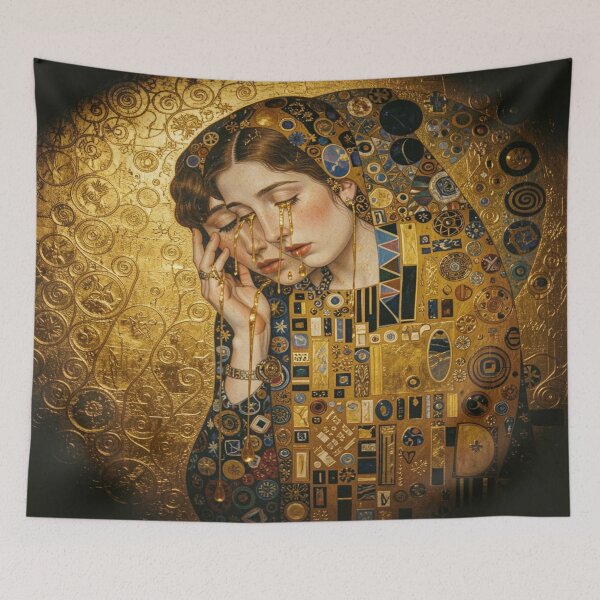 Item preview, Golden Duality – Klimt-inspired elegance between ornament, emotion and timeless symbolism designed and sold by FotoworldEdel.