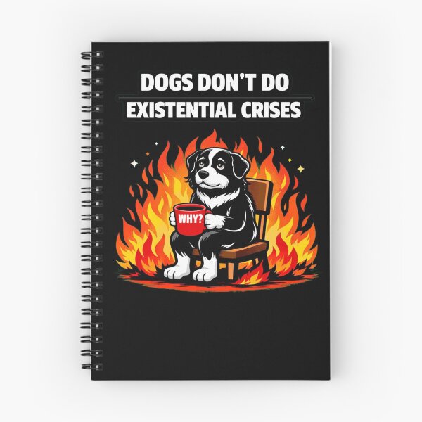Item preview, Dogs Don’t Do Existential Crises – Absurd Funny Dog Minimalist T‑Shirt designed and sold by Timeless Junction.