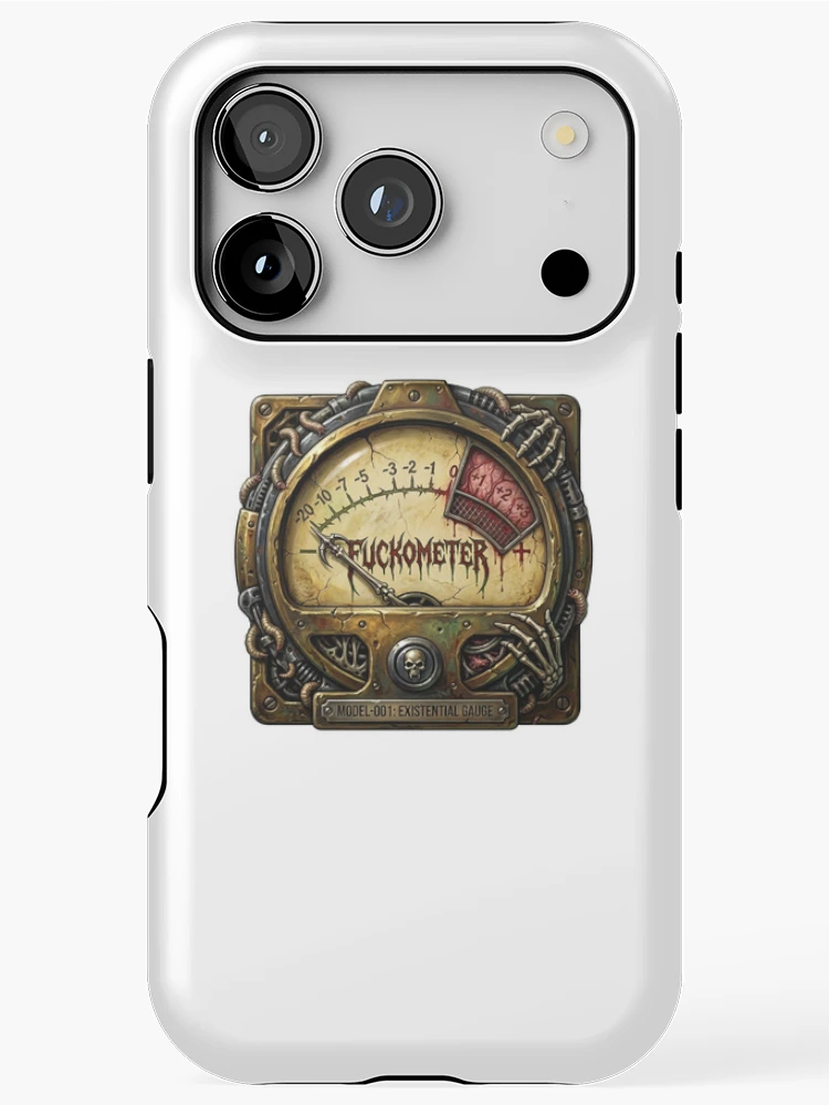 Thumbnail 1 of 4, iPhone Case, Fuckometer Sticker designed and sold by SignalStatic.