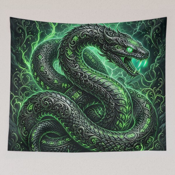 Item preview, Rune Serpent of the Green Shadow designed and sold by WonderPiks.