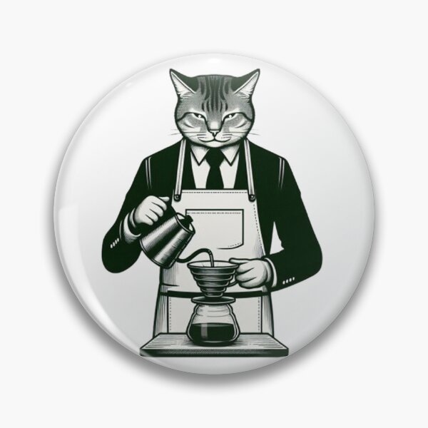 Item preview, Barista Cat – Whimsical Coffee Brewing Design designed and sold by Dogandesighn.