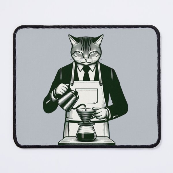 Item preview, Barista Cat – Whimsical Coffee Brewing Design designed and sold by Dogandesighn.