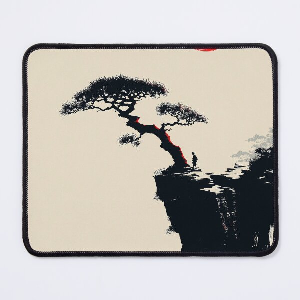 Item preview, Bonsai Tree Contemplation Red Sun designed and sold by Visual Foundry.