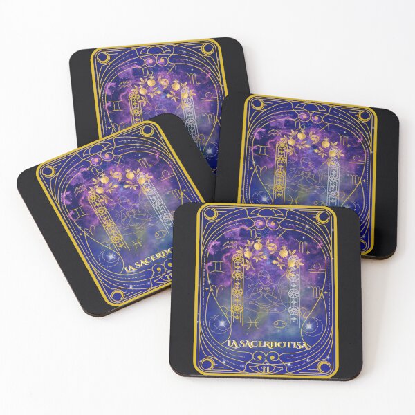 Item preview, The High Priestess - Cradle of Intuition (No. II) Art Nouveau Tarot designed and sold by Diseño que alegran tu día.