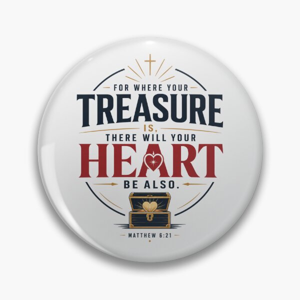 Item preview, For Where Your Treasure Is, There Will Your Heart Be Also – Matthew 6:21 designed and sold by Airimo.
