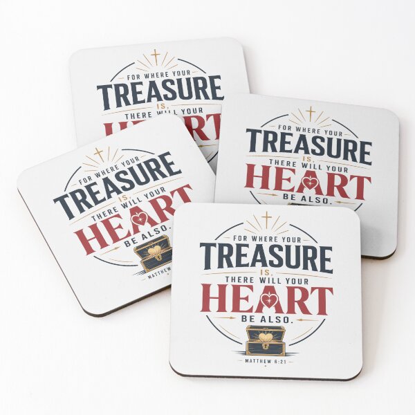 Item preview, For Where Your Treasure Is, There Will Your Heart Be Also – Matthew 6:21 designed and sold by Airimo.