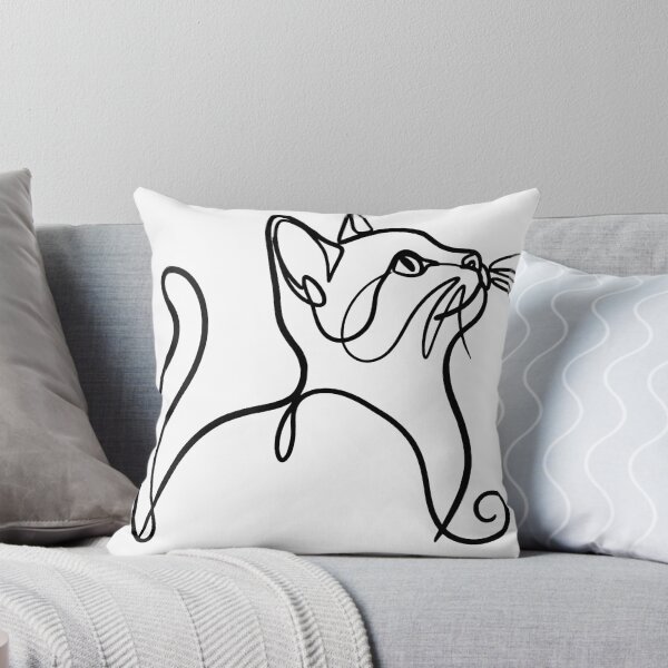Item preview, Curious Minimal Cats – Cute Abstract Line Art Design designed and sold by andry01.