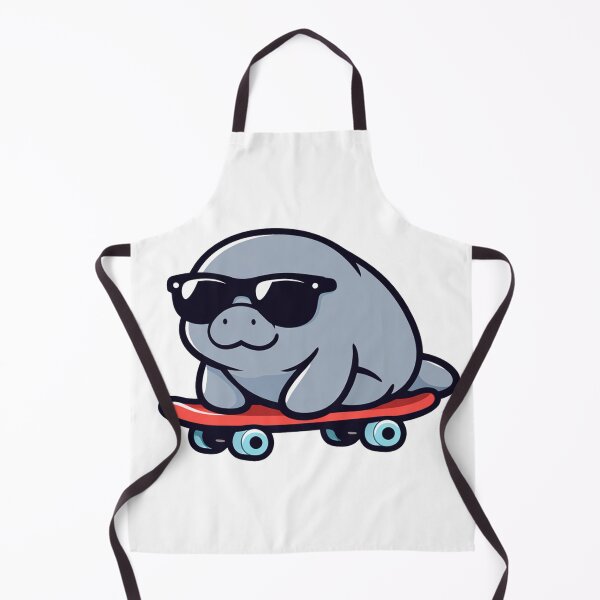 Item preview, Manatee On Skateboard With Sunglasses Cute Funny Animal designed and sold by Owcomm.