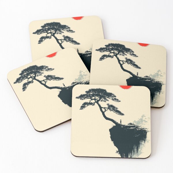 Item preview, Solitary Tree on Cliff with Red Sun designed and sold by Visual Foundry.