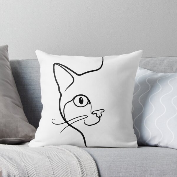 Item preview, Curious Minimal Cats – Cute Abstract Line Art Design designed and sold by andry01.