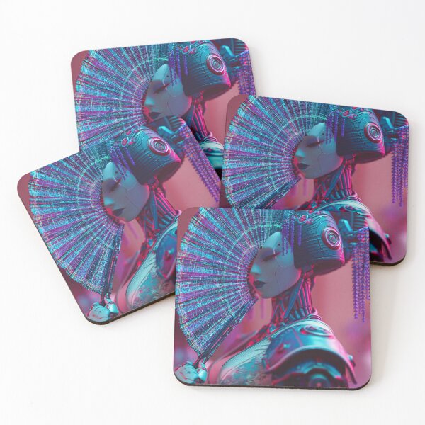 Item preview, Neon Cyber Geisha Digital Portrait designed and sold by Visual Foundry.