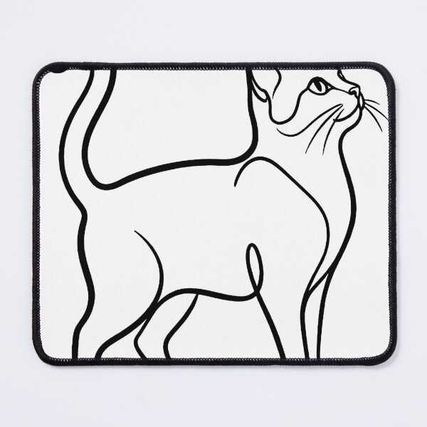 Item preview, Curious Minimal Cats – Cute Abstract Line Art Design designed and sold by andry01.