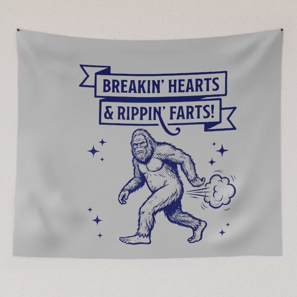 Item preview, Breakin Hearts Rippin Farts Bigfoot Hiking Cryptid Sasquatch designed and sold by mjohnson9.
