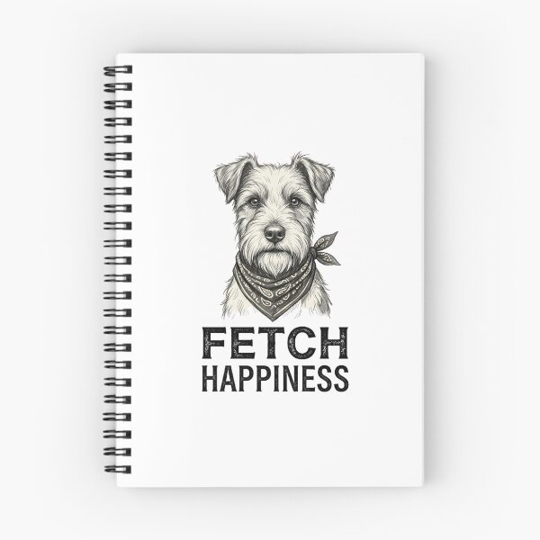 Item preview, Fetch Happiness Hand Drawn Terrier Schnauzer Sketch designed and sold by GiggleInkTees.